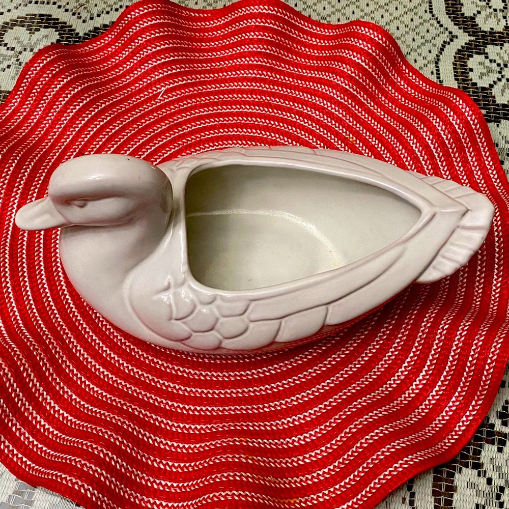 VINTAGE FRANKOMA 208A POTTERY DUCK PLANTER